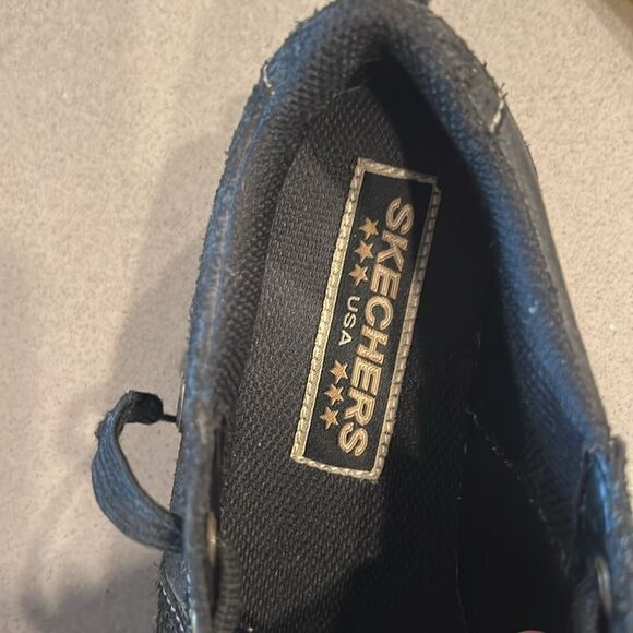 Vtg Y2K Sketchers Jammers Black Leather Platform, Size 8.5 - Picture 3 of 11